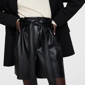 Zara faux leather shorts